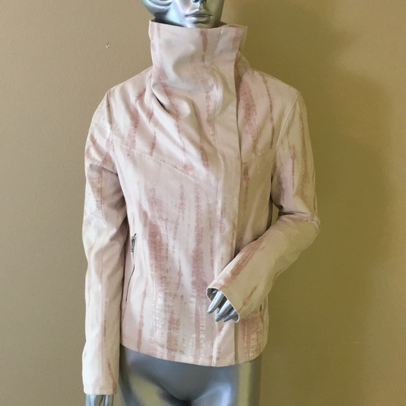 Blank NYC Cream tie-dye faux suede drape front jacket - Picture 7 of 16